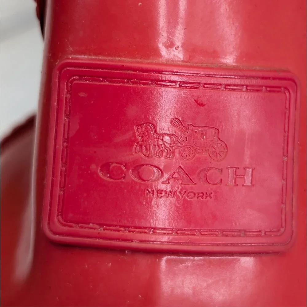COACH Signature Logo Lace-Up Rain Boots